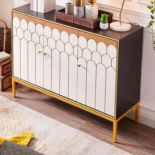 Server mobile sideboard in legno glam con gambe in acciaio