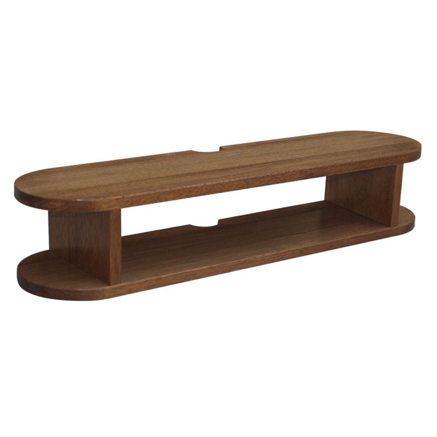 Matte afwerking Wall gemonteerde media-stand met planken Scandinavische massieve hout tv-console