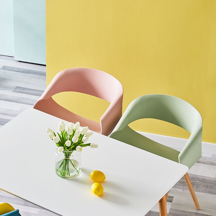 Scandinavian Armless Dining Chairs Eames Side Dining Chairs with Wood Legs Clearhalo ' kitchen&dining_furn' 'Dining Chairs' 'Dining Tables & Seating' 'dining_chair' 'Furniture' 'furniture_dining_chair' 'Kitchen & Dining Furniture' 'kitchen' 1200x1200_a142de81-5733-4d90-955d-a08f0c5d9aba