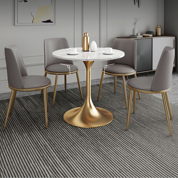 1/2/4/5 Pcs Metal Glam Dining Room Set with Round Table and Metal Base Dining Set Clearhalo 'Dining Room Sets' 'Dining Tables & Seating' 'dining_room_set' 'furn' 'furn_dining_room_set' 'Furniture' 'furniture_dining_room_set' 'Kitchen & Dining Furniture' 'kitchen&dining_furn' 'kitchen' 1200x1200_a145e553-7287-469f-8d56-51feb11dbeaf
