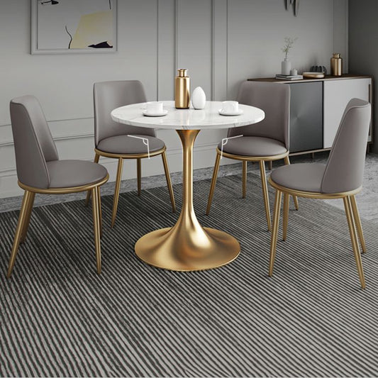 1/2/4/5 Pcs Metal Glam Dining Room Set with Round Table and Metal Base Dining Set Clearhalo 'Dining Room Sets' 'Dining Tables & Seating' 'dining_room_set' 'furn' 'furn_dining_room_set' 'Furniture' 'furniture_dining_room_set' 'Kitchen & Dining Furniture' 'kitchen&dining_furn' 'kitchen' 1200x1200_a145e553-7287-469f-8d56-51feb11dbeaf
