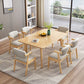 Kitchen Modern Solid Wood Dining Table of Trasitional Height with Formal Dining Room Sets Clearhalo 'Dining Room Sets' 'Dining Tables & Seating' 'dining_room_set' 'Furniture' 'furniture_dining_room_set' 'Kitchen & Dining Furniture' 'kitchen&dining_furn' 'kitchen' 1200x1200_a1478696-a567-404b-95fc-31b026e1d977