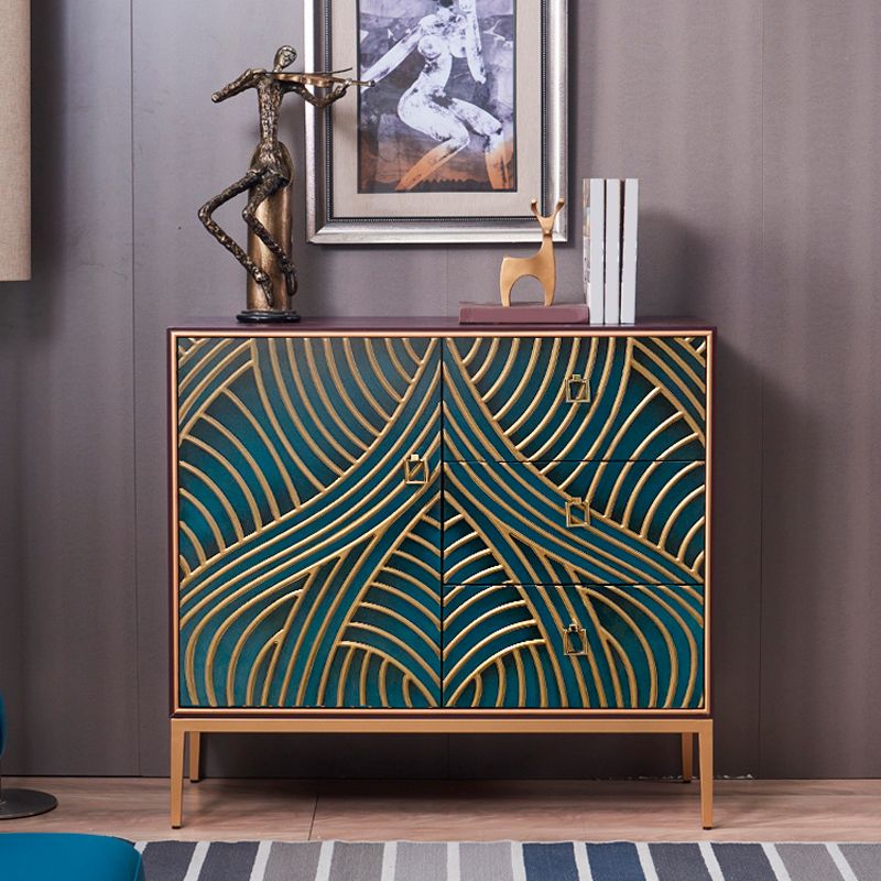 Commode de rangement en bois massif de 15,6 pouces de largeur, commode de rangement Glam classique