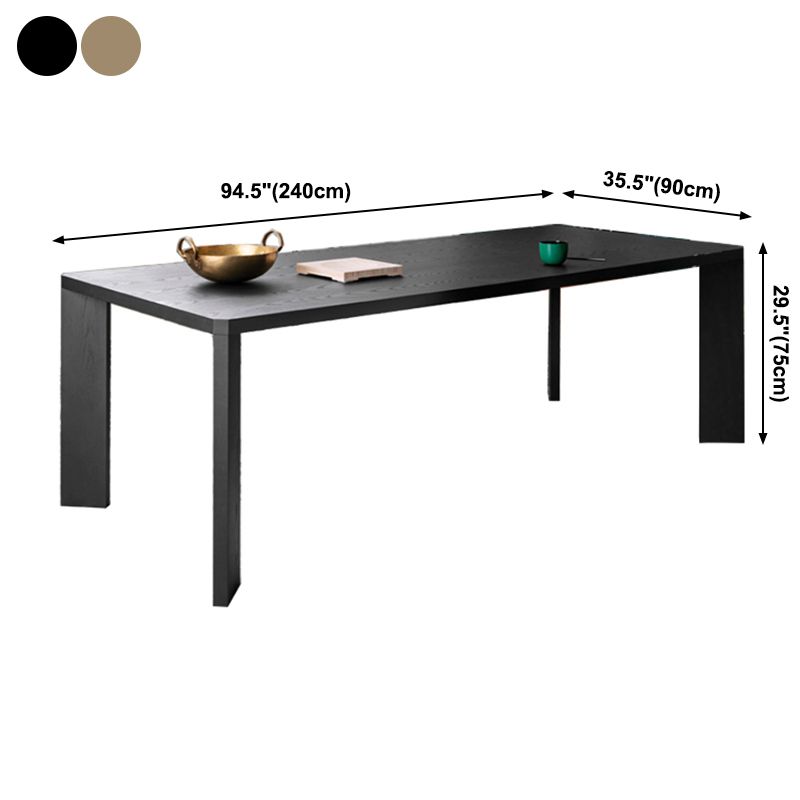 Rectangle Modern Style Dining Table Two-Color Fixed Table with Solid Wood Clearhalo ' dining_table' 'Dining Tables & Seating' 'Dining Tables' 'furn' 'furn_dining_table' 'Furniture' 'furniture_dining_table' 'Kitchen & Dining Furniture' 'kitchen&dining_furn' 'kitchen' 'kitchen_dining_table' 1200x1200_a14936f8-24f2-4d0b-9c50-16ead286245e