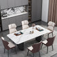 Modern Iron Dinette Set 1/2/5/7 Pieces Rectangle White Sintered Stone Top Dining Table Set Clearhalo 'Dining Room Sets' 'Dining Tables & Seating' 'dining_room_set' 'furn' 'furn_dining_room_set' 'Furniture' 'furniture_dining_room_set' 'Kitchen & Dining Furniture' 1200x1200_a149a154-1a18-4670-a933-58123119bae3
