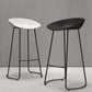 Modern Footrest Counter-height Stool Indoor Plastic and Metal Bucket Counter Chair