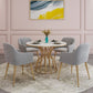 Glam 1/4/5 Pieces Round Dining Set Sintered Stone Dining Table Set for Home Use Clearhalo 'Dining Room Sets' 'Dining Tables & Seating' 'dining_room_set' 'furn' 'furn_dining_room_set' 'Furniture' 'furniture_dining_room_set' 'Kitchen & Dining Furniture' 'kitchen&dining_furn' 'kitchen' 1200x1200_a14d7ec8-f83b-48e2-93b1-52ff58b3dbdd