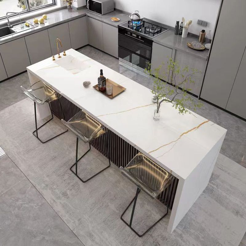 Moderne stenen rechthoekige bartafel, opbergbare tafel voor melktheewinkel