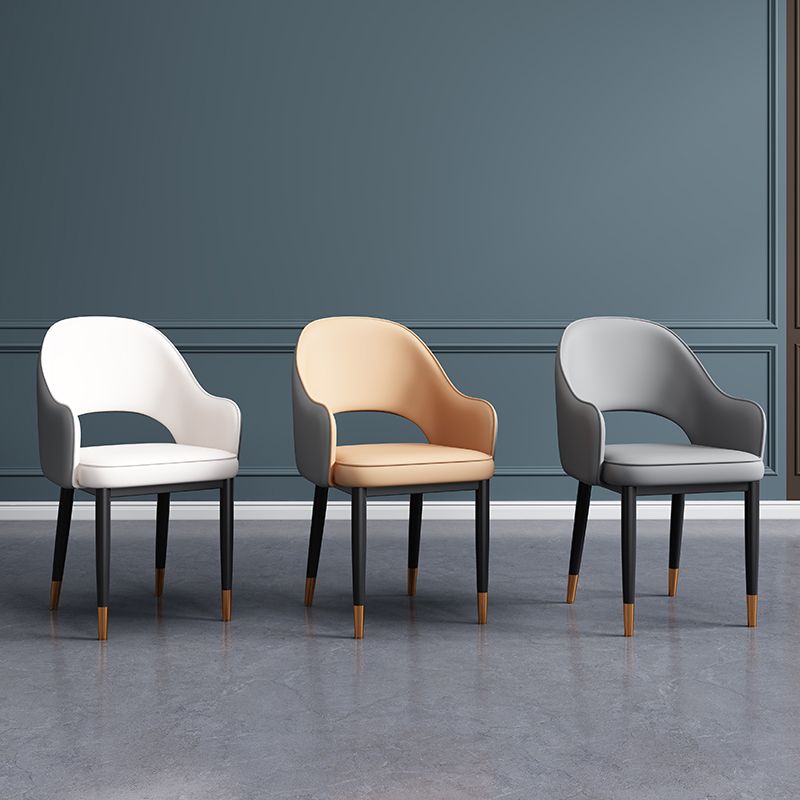Silla de comedor de estilo contemporáneo silla de brazo con tapicería
