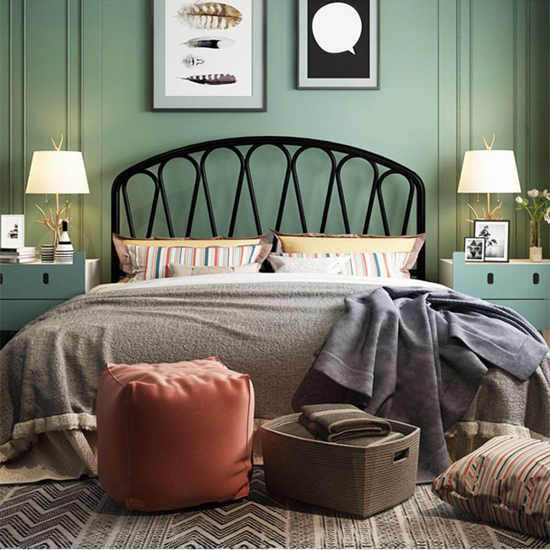 Metalen glamour open frame bed 45 "lang standaardbed met hoofdeinde