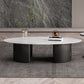 Glam Slate Coffee Cocktail Table Frame Oval Coffee Table for Home Clearhalo 'Coffee & Accent Tables' 'Coffee Tables' 'coffee_tables' 'furn' 'furn_coffee_tables' 'Furniture' 'Living Room Furniture' 1200x1200_a150d9fa-e7b3-4596-8e1c-2a0161fa938a