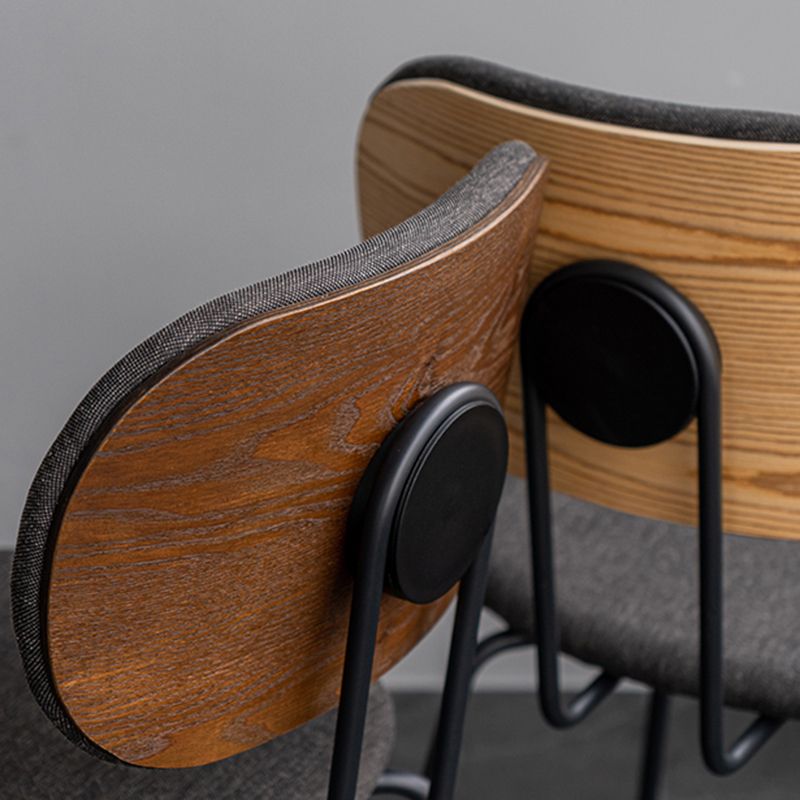 Industriële open achterkant eetkamerstoel stoffen eetstoelen voor thuis