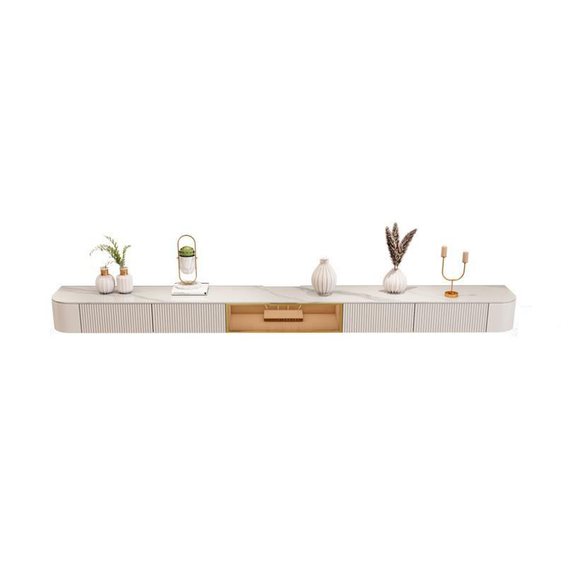 Modern Stone TV Stand Floating TV Media Stand con cajones para la sala de estar