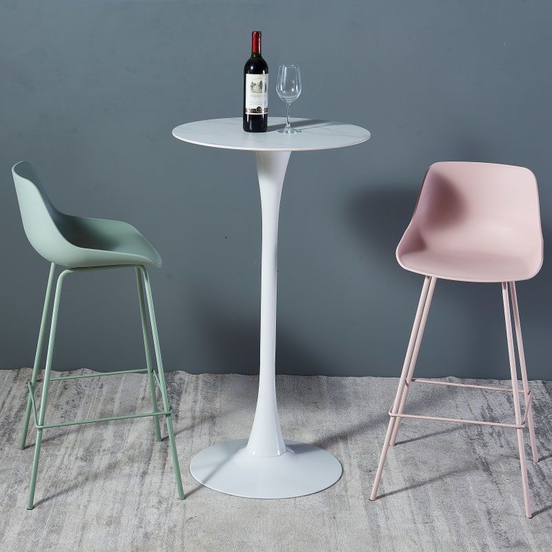 Industrial Iron Bar Table Round Top Indoor 41.3"H Bistro Table with Pedestal Clearhalo 'Bar Furniture' 'Bar Tables' 'bar_tables' 'furn' 'furn_bar_tables' 'Furniture' 'furniture_bar_tables' 'Kitchen & Dining Furniture' 'kitchen&dining_furn' 'kitchen' 1200x1200_a1516118-d860-446d-bc14-fc329c30fb69