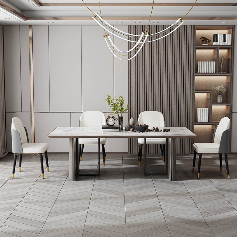 Nordic Style Wood Dining Chair PU Leather Armless Dining Chairs for Home Use Clearhalo ' kitchen&dining_furn' 'Dining Chairs' 'Dining Tables & Seating' 'dining_chair' 'furn' 'furn_dining_chair' 'Furniture' 'furniture_dining_chair' 'Kitchen & Dining Furniture' 'kitchen' 1200x1200_a153f3d1-88df-4a89-8c82-7458ef9b75f0