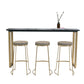 Glam Style Wooden Bar Counter Table Rectangle Bar Counter Table with Metal Legs Clearhalo 'Bar Furniture' 'Bar Tables' 'bar_tables' 'furn' 'furn_bar_tables' 'Furniture' 'Kitchen & Dining Furniture' 1200x1200_a154f460-46d8-435f-805e-389b075a3abf