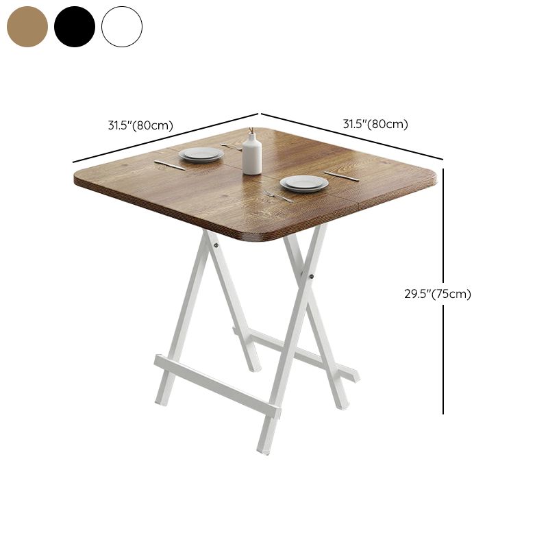 Metal and Wood Table Mid-Century Modern Style Folding Dining Table Clearhalo 'Dining Tables & Seating' 'Dining Tables' 'dining_table' 'furn' 'furn_dining_table' 'Furniture' 'Kitchen & Dining Furniture' 1200x1200_a155fad9-67bd-478d-ad47-d86a8921ab08