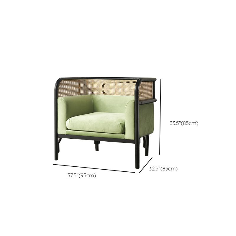 Tropical Corduroy Sofa in Solid Wood Linen Sofa for Living Room