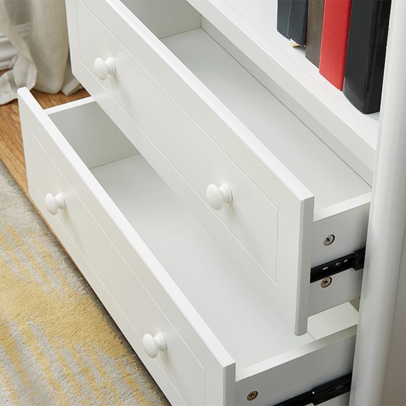 Contemporary Wood Bookshelf Standard Closed Back White Bookcase Clearhalo 'Bookcases' 'furn' 'furn_bookcases' 'Furniture' 'Office Furniture' 1200x1200_a1581328-2ac8-4bfd-a6e6-171b9241ef8d