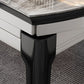 Mesa de comedor sencilla y moderna, mesa de comedor con forma rectangular y base de madera para sala de estar