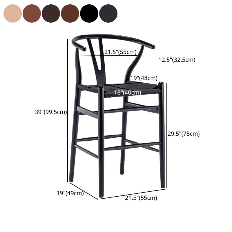 Scandinavian Wood Counter Stools Low Back Indoor Single Bar Stool with 4 Legs Clearhalo 'Bar Furniture' 'Bar Stools' 'bar_stools' 'furn' 'furn_bar_stools' 'furniture_bar_stools' 'Kitchen & Dining Furniture' 'kitchen&dining_furn' 'kitchen' 'kitchen_furn' Furniture' 1200x1200_a15b1400-8e0c-4b2b-88db-81edd12f5580