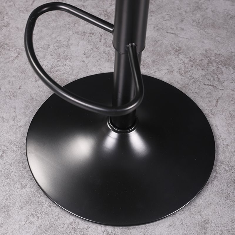 Indoor Industrial Metal Legs Faux Leather Upholstered Bar Stools