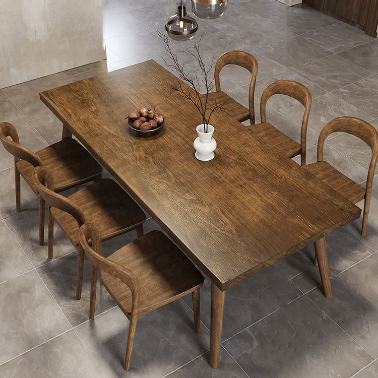 Modern 4 Legs Dining Room Solid Wood Dining Table for Dining Room Clearhalo 'Dining Tables & Seating' 'Dining Tables' 'dining_table' 'furn' 'furn_dining_table' 'Furniture' 'Kitchen & Dining Furniture' 1200x1200_a15d52ef-b7a5-4e08-a9f6-e3b065868e54