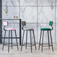 Modern Armless Backrest Counter Stool Iron Balcony Bar Stool with Cushion and Pedal