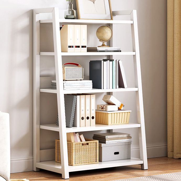 Modern Style Bookshelf Metal Frame and Wood Shelf Bookcase for Office