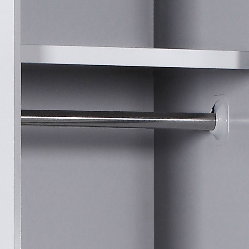 Metal Gray Cabinet for Bathroom Contemporary Storage Cabinet with Hinged Doors Clearhalo 'Armoires & Wardrobes' 'armoires_wardrobes' 'Bedroom Furniture' 'furn' 'furn_armoires_wardrobes' 'Furniture' 1200x1200_a1611ede-b170-4c41-b5c7-2462de9708df