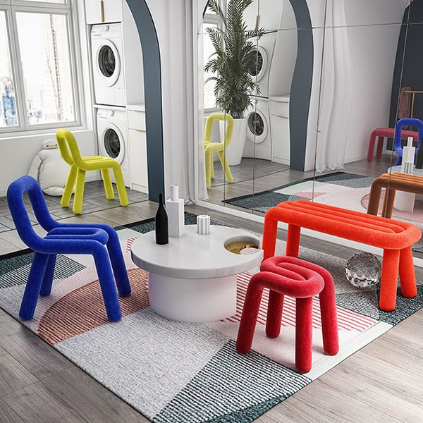 Contemporary Style Velvet Chair Set Open Back Side Dining Kitchen Chairs Clearhalo ' kitchen&dining_furn' 'Dining Chairs' 'Dining Tables & Seating' 'dining_chair' 'furn' 'furn_dining_chair' 'Furniture' 'furniture_dining_chair' 'Kitchen & Dining Furniture' 'kitchen' 1200x1200_a1621aca-3140-4ec1-84a4-6f8731b52503