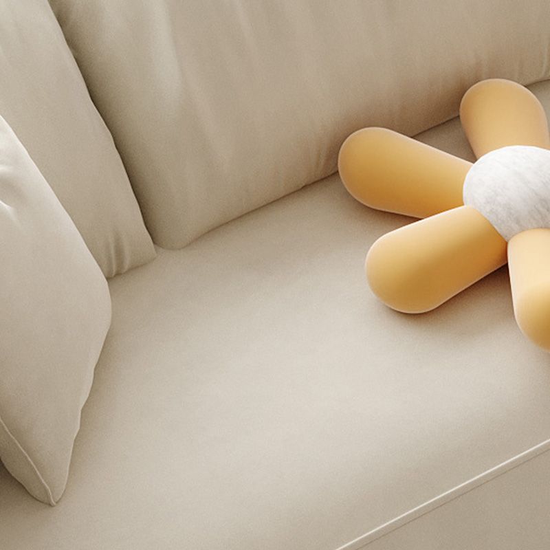 Oreiller beige arrière sectionnel avec un bras évasé pour l'appartement et le salon