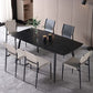Modern Black 1/4/5/7 Pieces Dining Set Rectangle Legs Stone Indoor Dinette Set Clearhalo 'Dining Room Sets' 'Dining Tables & Seating' 'dining_room_set' 'furn' 'furn_dining_room_set' 'Furniture' 'Kitchen & Dining Furniture' 1200x1200_a1634638-7e9b-4d67-81a7-662e3c697e62