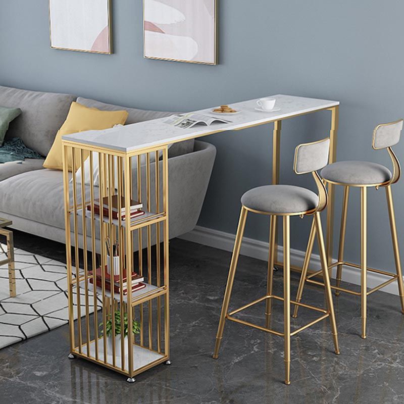 Tavolo da cocktail bar top top in pietra tavolo da pub in oro in altezza da 42 pollici