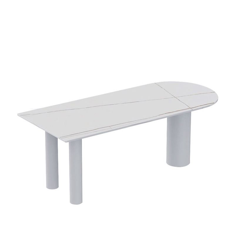 SinteredStone Home Dining Table Modern White Dining Room Table Clearhalo 'Dining Tables & Seating' 'Dining Tables' 'dining_table' 'furn' 'furn_dining_table' 'Furniture' 'Kitchen & Dining Furniture' 1200x1200_a1656a2a-c68c-472b-8ee3-3268d6ce7c7c