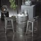 1/3/4 Pieces Industrial Bar Stool and Table Set Silver Iron Bar Set Clearhalo 'Bar Furniture' 'furn' 'furn_home_bar_bar_sets' 'Furniture' 'Home Bars & Bar Sets' 'home_bar_bar_sets' 'Kitchen & Dining Furniture' 1200x1200_a165b751-9375-4468-8aa0-e3385bb8607c