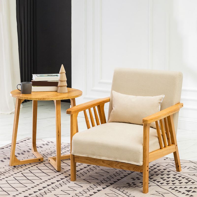 Canapé carré canapé en bois massif oreiller arrière