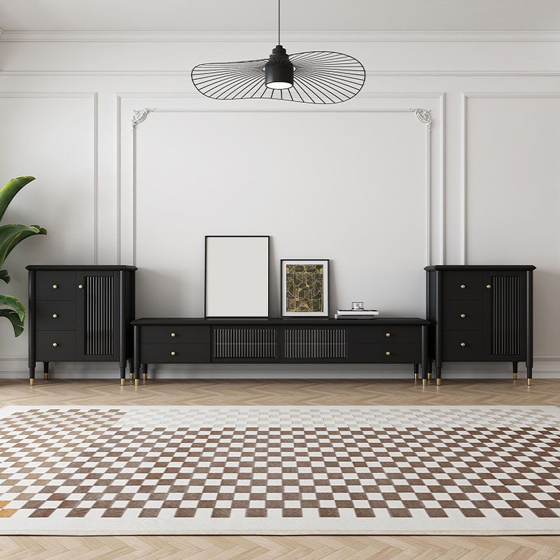 Enclosed Storage TV Media Stand Wooden Media Console with Drawers Clearhalo 'furn' 'furn_tv_stands_entertainment_centers' 'Furniture' 'Living Room Furniture' 'TV Stands & Entertainment Centers' 'TV Stands & Media Storage Furniture' 'tv_stands_entertainment_centers' 1200x1200_a16712cb-722c-48e6-8625-1911c5ec317d