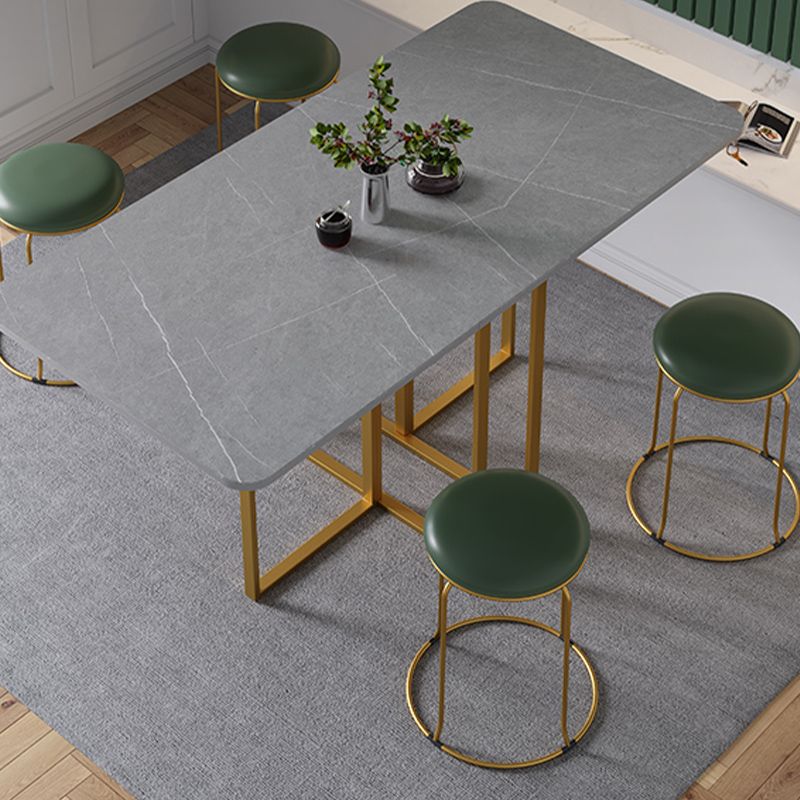 59 "H Moderner gesinterter Steintisch faltbarer Rechtecktisch mit Trestle Basis