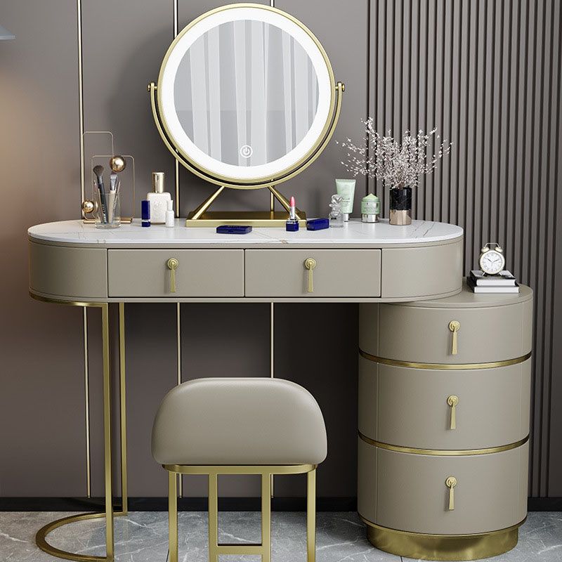 Contemporary Dressing Table Stool Set Slate Top Vanity Dressing Table Clearhalo 'Bedroom Furniture' 'furn' 'furn_makeup_vanities' 'Furniture' 'Makeup Vanities' 'makeup_vanities' 1200x1200_a1674e3f-73a7-40b0-8bc6-7d1f16ba13d6