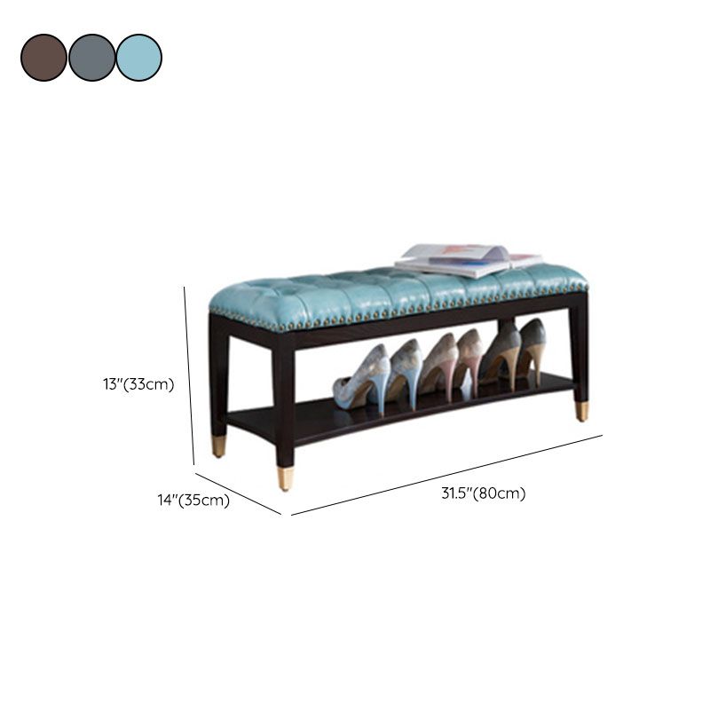 Traditional Entryway Bench Solid Wood Seating Bench with Upholstered Clearhalo 'Benches' 'Chairs & Seating' 'furn' 'furn_benches' 'Furniture' 'Living Room Furniture' 1200x1200_a168096d-5c3c-4df3-adde-a95efe3211eb