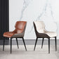 Industrial Faux Leather Dining Chairs Wingback Arm Side Chair for Kitchen