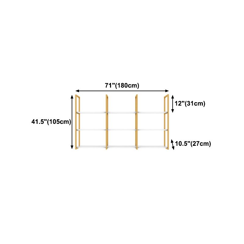10.63"W Bookshelf Glam Style Wall Mounted Bookcase for Home Office Study Room Clearhalo 'Bookcases' 'furn' 'furn_bookcases' 'Furniture' 'furniture_bookcases' 'kitchen' 'kitchen_bookcases' 'Living Room Furniture' 'Office Furniture' 1200x1200_a1696d47-d0ed-426a-a7ab-a5035d3b343e