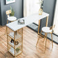 Glam 1/3 Pieces Bar Table Set Rectangle Wood Counter Table with High Stools for Cafe Clearhalo 'Bar Furniture' 'furn' 'furn_home_bar_bar_sets' 'Furniture' 'Home Bars & Bar Sets' 'home_bar_bar_sets' 'Kitchen & Dining Furniture' 1200x1200_a16b1e6f-a6ac-4103-81d3-5c164f64dac0