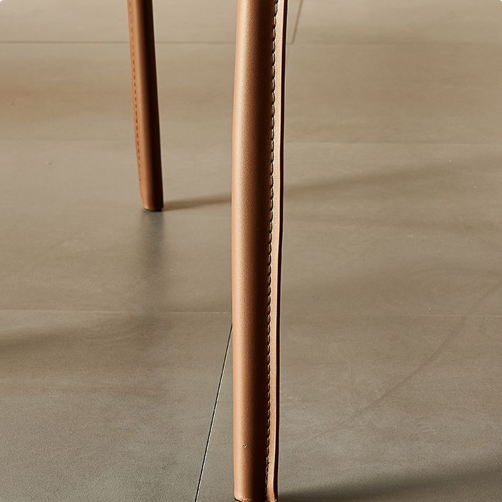 Silla de comedor tapizada para la silla de cuero de cuero para casa para casa