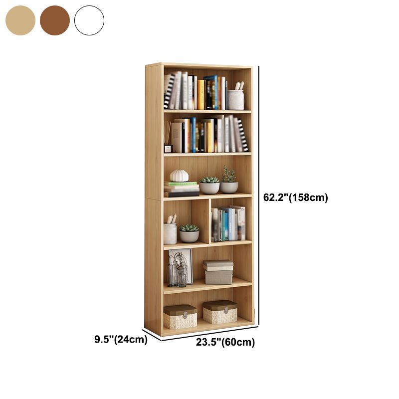 Scandinavian Manufactured Wood Standard Bookshelf Vertical Bookshelf for Living Room Clearhalo 'Bookcases' 'furn' 'furn_bookcases' 'Furniture' 'furniture_bookcases' 'Office Furniture' 1200x1200_a16b71a3-036c-48aa-8ba6-8c87a683c010