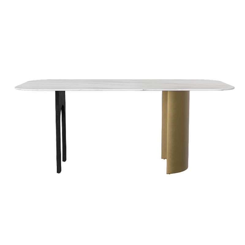 Nordic 1/4/5/6/7 Pièces Ensemble de restauration Table à manger en pierre rectangulaire pour salle à manger de cuisine