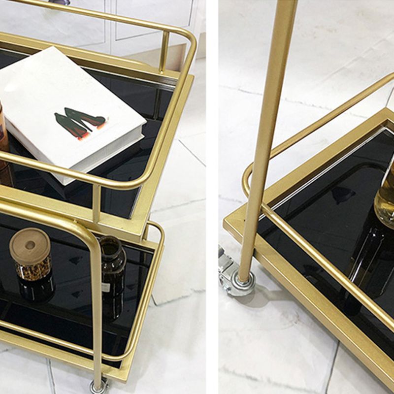 Tavolo da preparazione al metallo contemporaneo da 33,86 "H tavolo da preparazione per la sala da pranzo