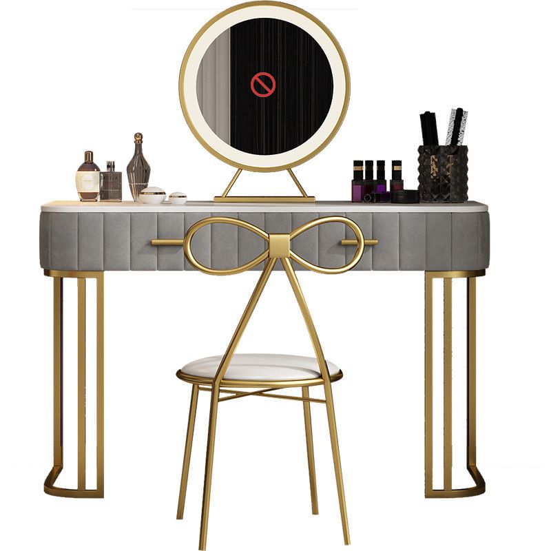 Vanity di trucco con cassetti in marmo glam camera da letto doppi cassetti
