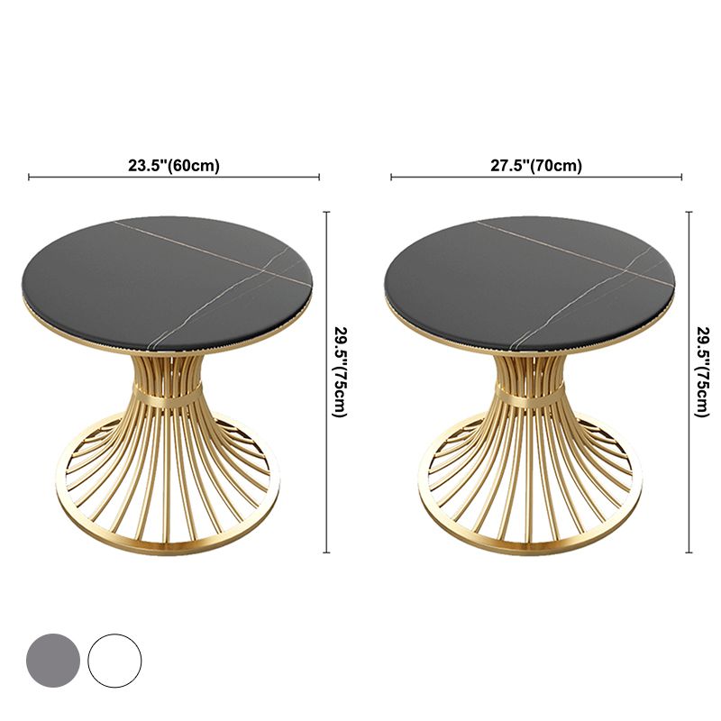 Contemporary Sintered Stone Kitchen Dining Table Round Standard Dining Table with Pedestal Base Clearhalo ' dining_table' 'Dining Tables & Seating' 'Dining Tables' 'furn' 'furn_dining_table' 'Furniture' 'furniture_dining_table' 'Kitchen & Dining Furniture' 'kitchen&dining_furn' 'kitchen' 'kitchen_dining_table' 1200x1200_a16e6665-6ebf-4b6a-8f0d-d0c5bcf35c08